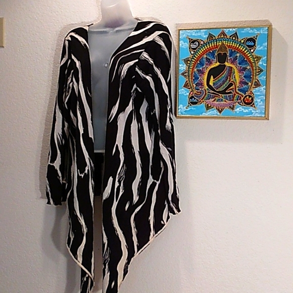 SALE! CHI by Carlos Falchi Zebra Print Soft 100% Cotton Topper - Picture 4 of 9